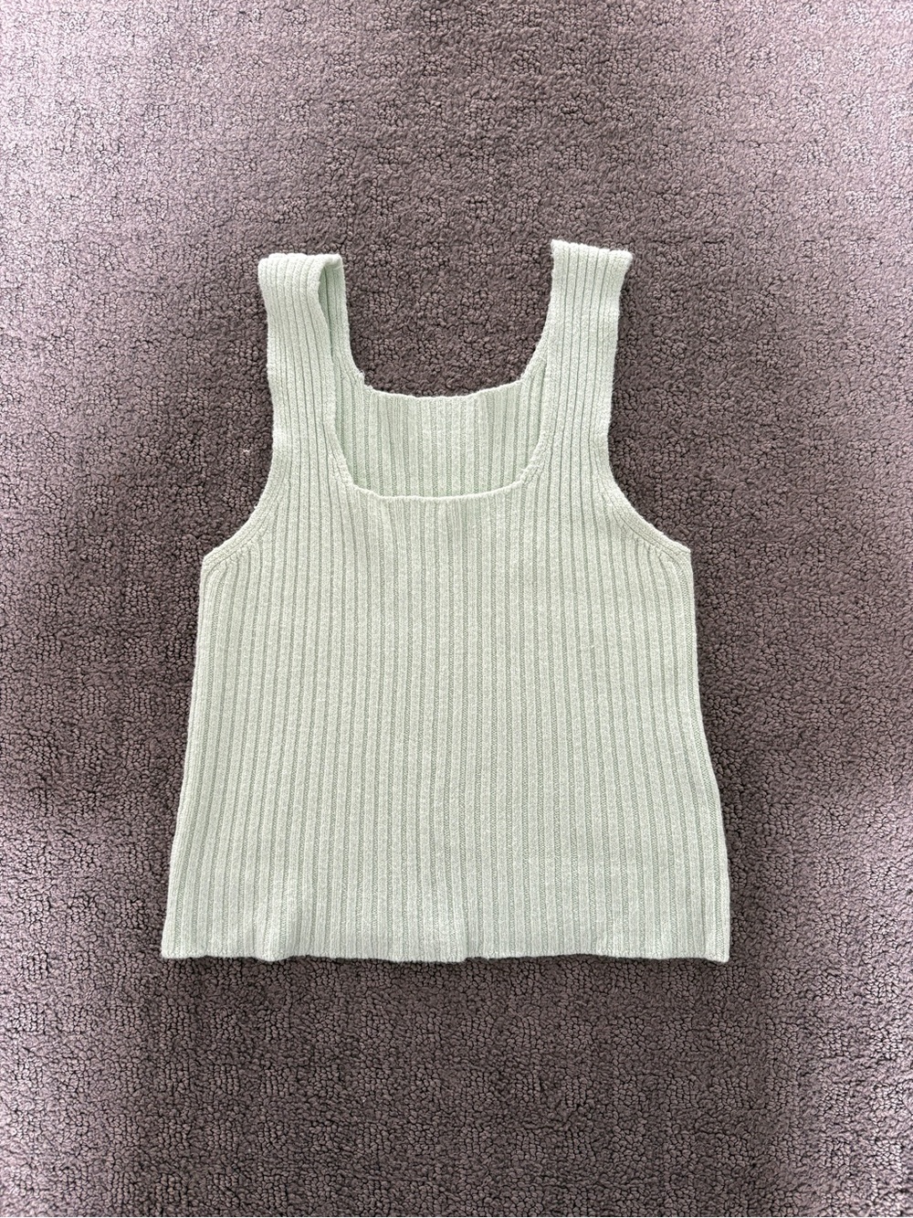 Brandy Melville Mint Ribbed Scoop Tank
